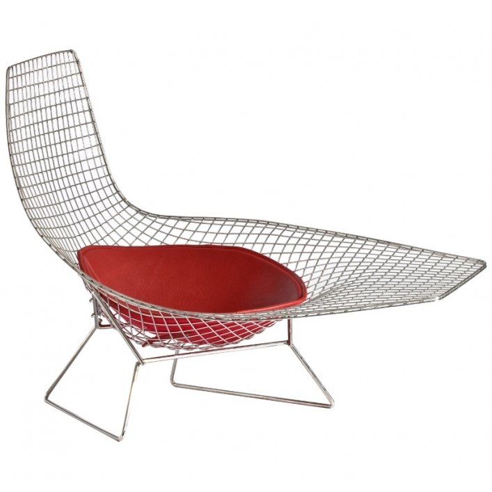 Кресло Asymmetric Chaise Черный Красный Белый в Челябинске | Loft Concept 