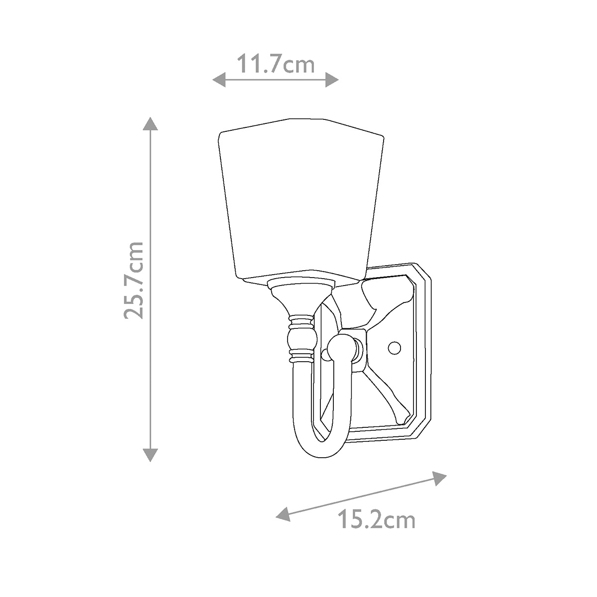 Бра для ванных комнат с белым матовым плафоном квадратной формы на основании цвета хром Feiss в Челябинске