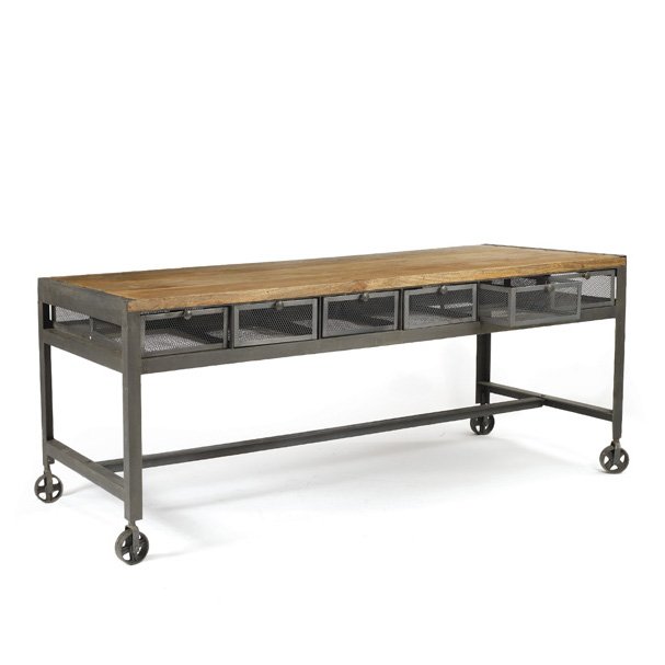Стол Industrial Metal Metropolitan Work Table Черный в Челябинске | Loft Concept 