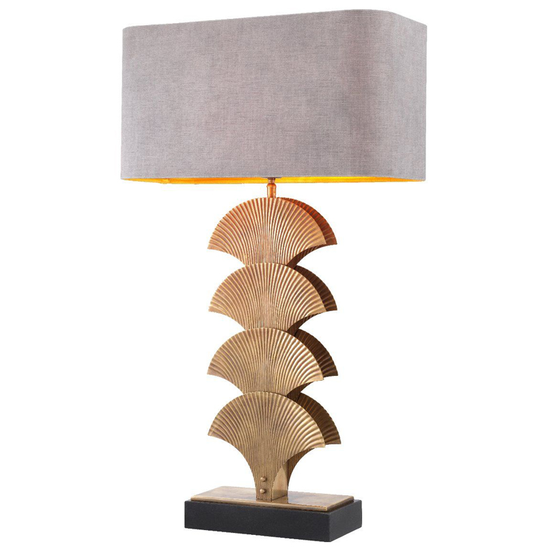 Настольная лампа Eichholtz Table Lamp Iris Черный Винтажная латунь Серый Настольная лампа Eichholtz Table Lamp Iris Черный Винтажная латунь Серый в Челябинске | Loft Concept