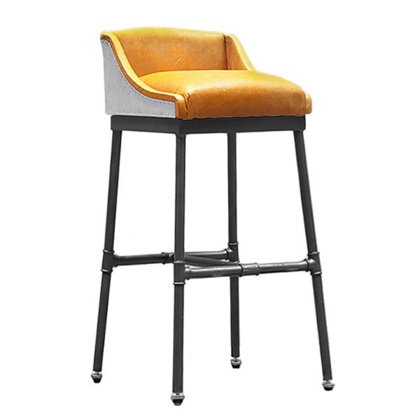 Барный стул Iron Scaffold Bar stool Yellow Желтый Темный хром Барный стул Iron Scaffold Bar stool Yellow Желтый Темный хром в Челябинске | Loft Concept