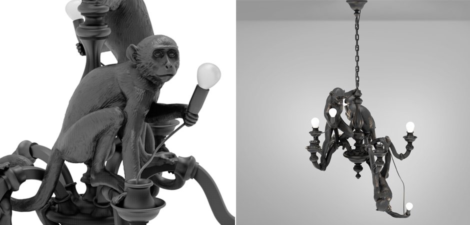 Люстра Seletti Monkey Chandelier Black Люстра Seletti Monkey Chandelier Black - Loft-Concept в Челябинске