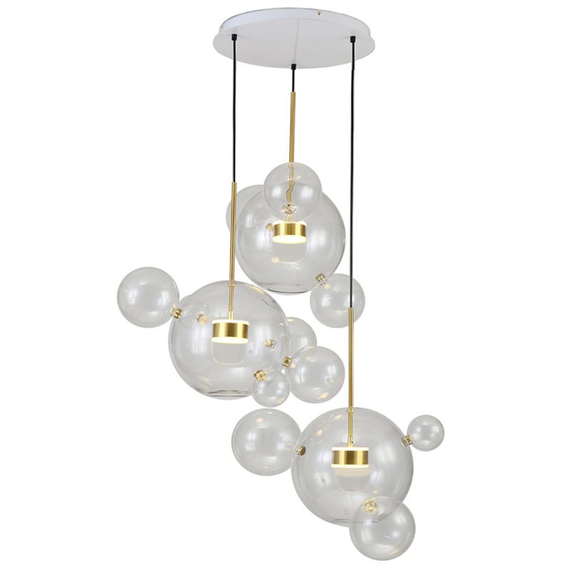 Люстра Bolle Circular Chandelier 14 BUBBLE Giopato & Coombes Прозрачный (Transparent) Латунь Люстра Bolle Circular Chandelier 14 BUBBLE Giopato & Coombes Прозрачный (Transparent) Латунь в Челябинске | Loft Concept