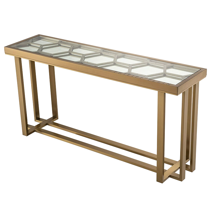 Консоль Philipp Plein Console Table Skeleton Золотой Прозрачное Стекло Консоль Philipp Plein Console Table Skeleton Золотой Прозрачное Стекло в Челябинске | Loft Concept