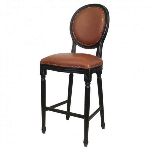Стул French chairs Provence Bar Black Chair Черный Коричневый Стул French chairs Provence Bar Black Chair Черный Коричневый в Челябинске | Loft Concept