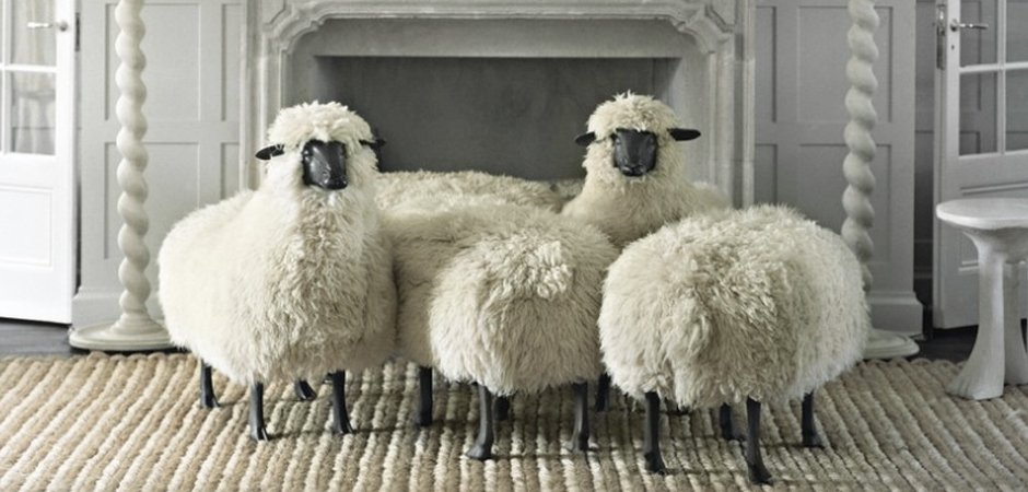 Оттоманка FRANCOIS-XAVIER LALANNE Moutons de laine OTTOMANS Оттоманка FRANCOIS-XAVIER LALANNE Moutons de laine OTTOMANS - Loft-Concept в Челябинске