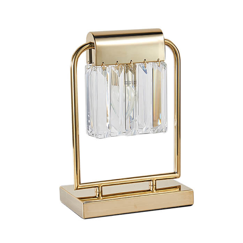 Настольная лампа Crystal Pendants gold Прозрачное Стекло Глянцевое золото Настольная лампа Crystal Pendants gold Прозрачное Стекло Глянцевое золото в Челябинске | Loft Concept