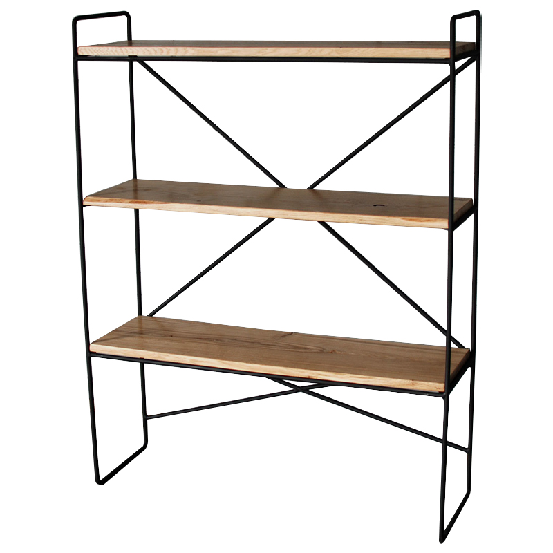 Стеллаж Ridley Industrial Metal Rust Rack Черный Светлый дуб Стеллаж Ridley Industrial Metal Rust Rack Черный Светлый дуб в Челябинске | Loft Concept