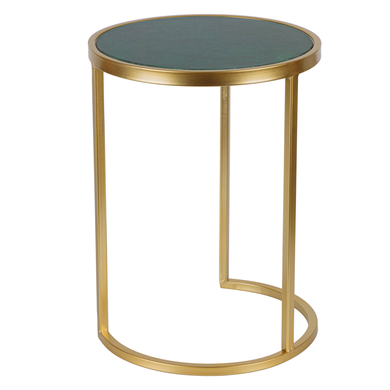 Приставной стол Round Table Marble gold зеленый мрамор Золотой Зеленый Приставной стол Round Table Marble gold зеленый мрамор Золотой Зеленый в Челябинске | Loft Concept