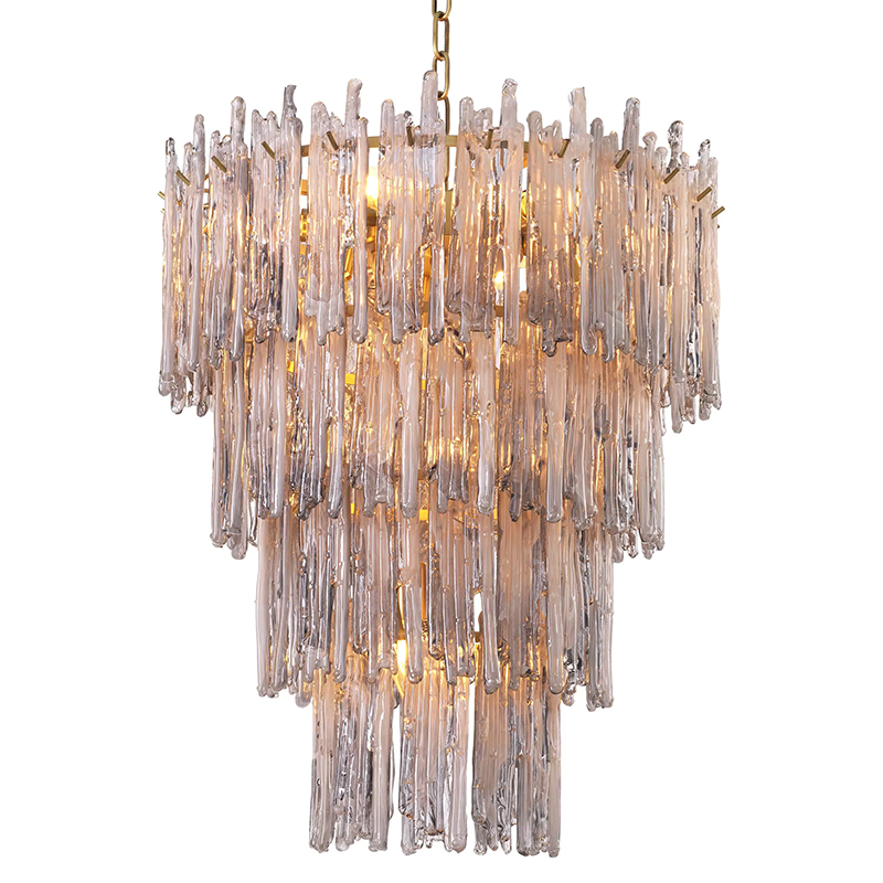 Люстра Eichholtz Chandelier Saint Roch S Серый Стекло Смок Латунь Люстра Eichholtz Chandelier Saint Roch S Серый Стекло Смок Латунь в Челябинске | Loft Concept
