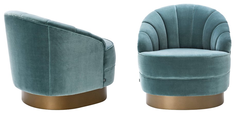Кресло Eichholtz Chair Hadley Turquoise Кресло Eichholtz Chair Hadley Turquoise - Loft-Concept в Челябинске