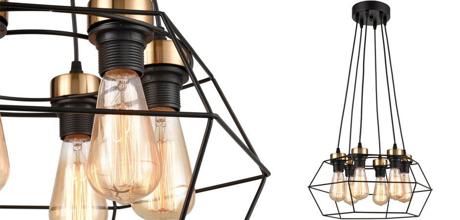 Люстра Loft Wire Cage Black lamp 6 Люстра Loft Wire Cage Black lamp 6 - Loft-Concept в Челябинске