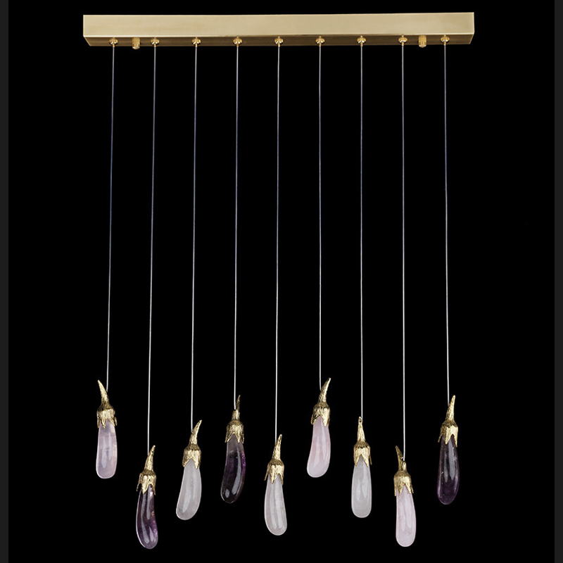 Люстра Eggplant Chandelier Line Латунь Белый Розовый пастельный Violet Dusk ( фиолетовый сумрак ) Люстра Eggplant Chandelier Line Латунь Белый Розовый пастельный Violet Dusk ( фиолетовый сумрак ) в Челябинске | Loft Concept