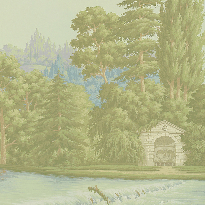 Обои ручная роспись English Landscape Pastel on scenic paper  в Челябинске | Loft Concept 