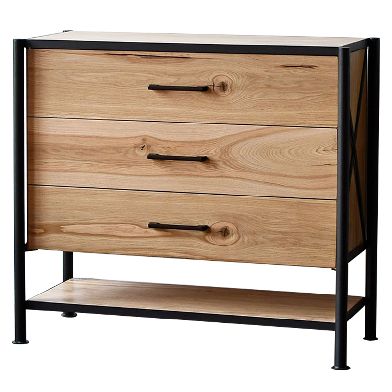 Комод в стиле лофт Terrence Industrial Metal Rust Chest of Drawers Древесина Черный Комод в стиле лофт Terrence Industrial Metal Rust Chest of Drawers Древесина Черный в Челябинске | Loft Concept