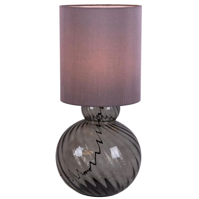 Настольная лампа Grey RIBBED BASE Серый Дымчатый (Smoke) Настольная лампа Grey RIBBED BASE Серый Дымчатый (Smoke) в Челябинске | Loft Concept