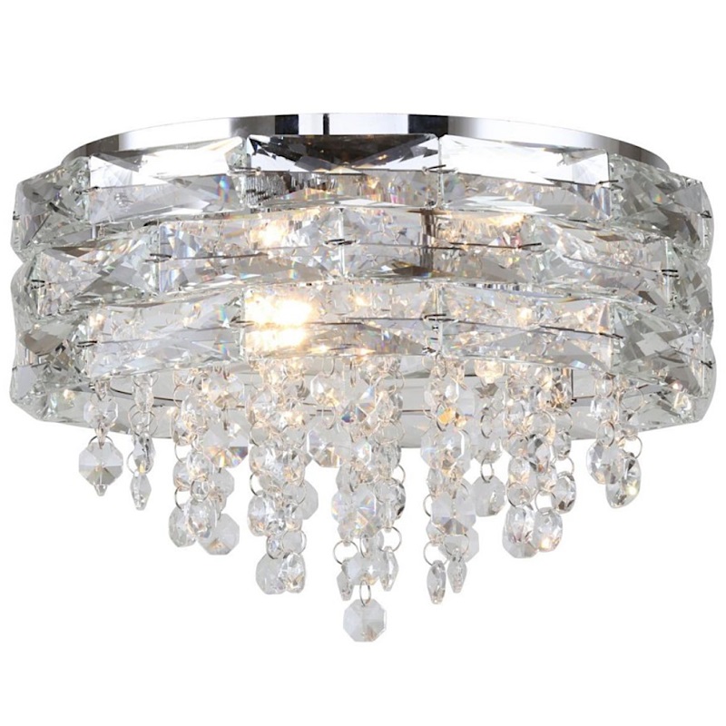 Потолочный светильник ROUL CRYSTAL LIGHT Хром Прозрачный Потолочный светильник ROUL CRYSTAL LIGHT Хром Прозрачный в Челябинске | Loft Concept