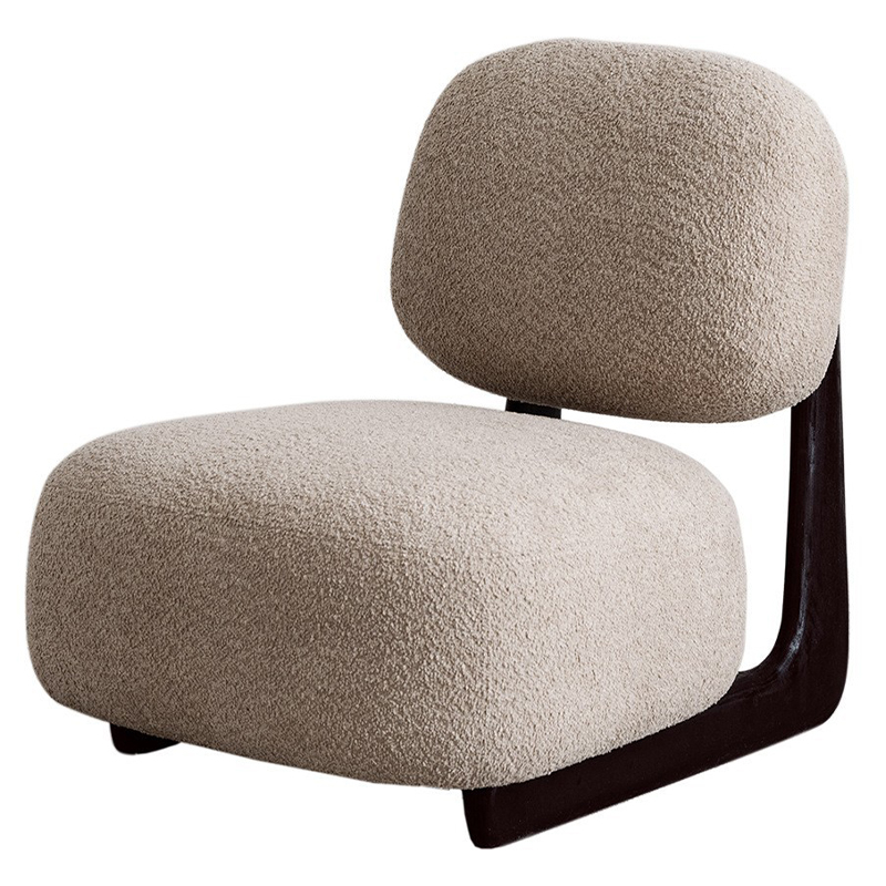 Кресло Eesa Cozy Wood Armchair Черный Бежевый Кресло Eesa Cozy Wood Armchair Черный Бежевый в Челябинске | Loft Concept