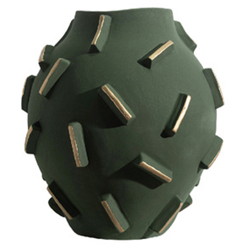 Ваза Molecule Collection Green Vase Зеленый Золотой Ваза Molecule Collection Green Vase Зеленый Золотой в Челябинске | Loft Concept