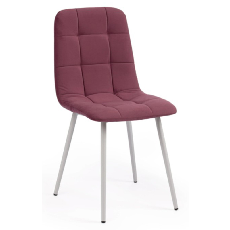 Стул Nancy Velour Plum Chair Сливовый (Plum) Белый Стул Nancy Velour Plum Chair Сливовый (Plum) Белый в Челябинске | Loft Concept