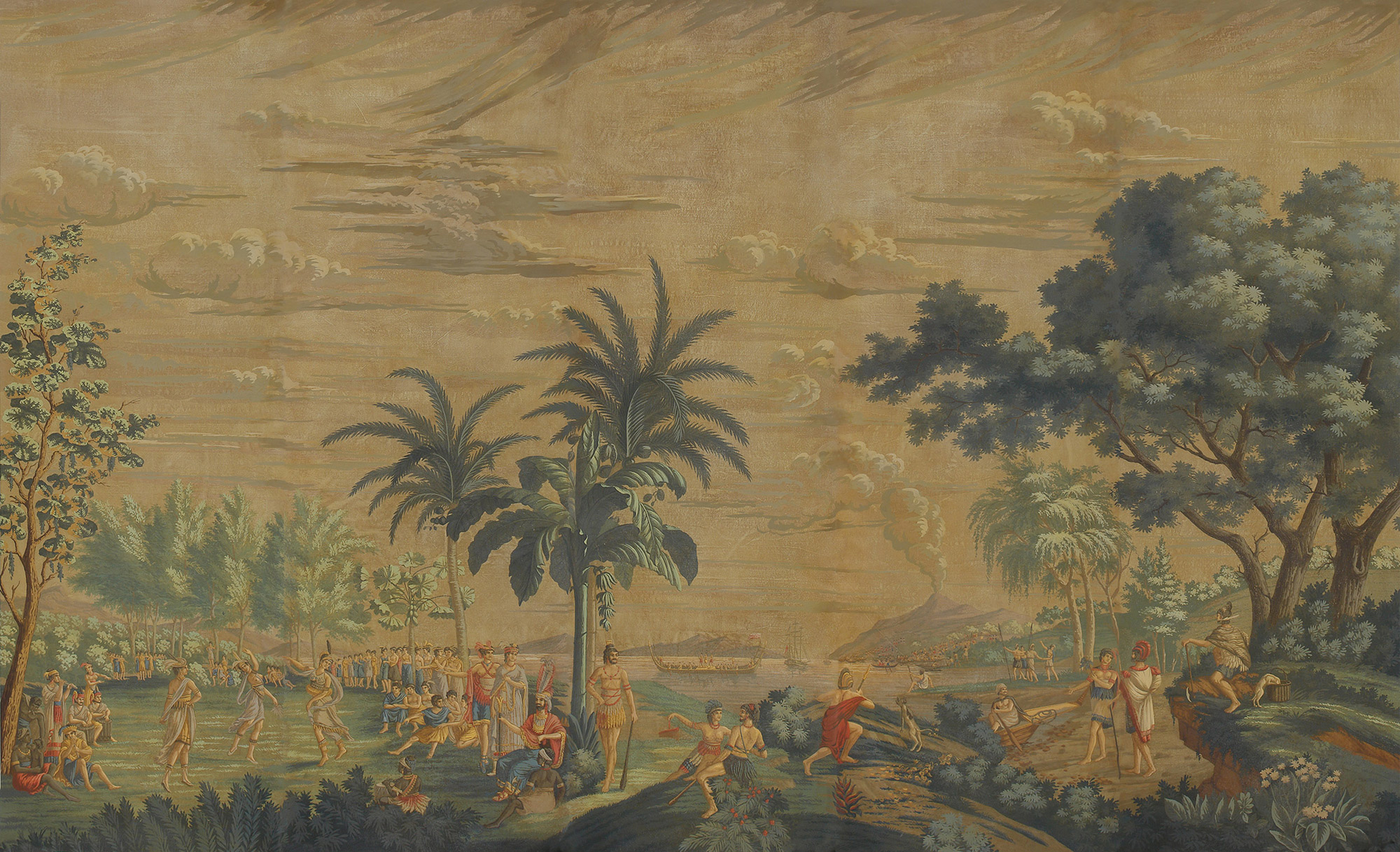 Обои ручная роспись Les Sauvages de la Mer Pacifique Charvet on antique scenic Xuan paper Обои ручная роспись Les Sauvages de la Mer Pacifique Charvet on antique scenic Xuan paper - постер Loft-Concept в Челябинске