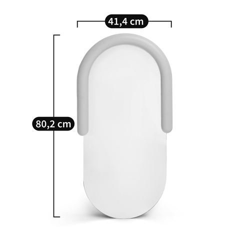 Зеркало овальное Curved Furniture бежевое в Челябинске
