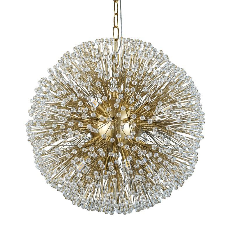 Люстра Dickinson Gold Chandelier Прозрачное Стекло Золотой Люстра Dickinson Gold Chandelier Прозрачное Стекло Золотой в Челябинске | Loft Concept
