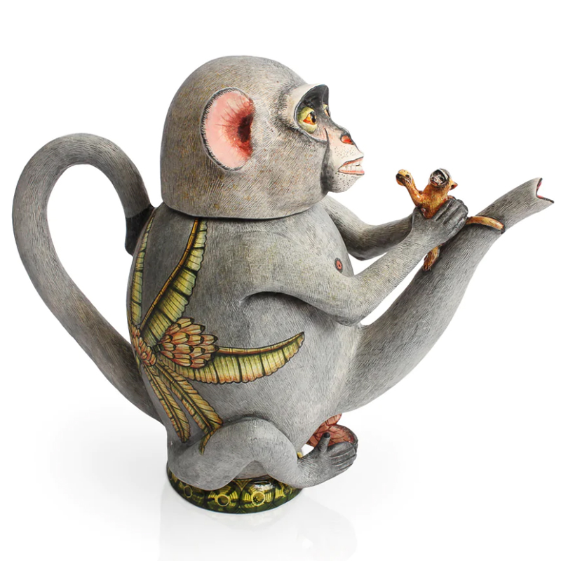 Кувшин Обезьяна с Белкой Monkey Teapot Серый Кувшин Обезьяна с Белкой Monkey Teapot Серый в Челябинске | Loft Concept