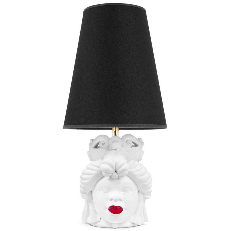 Настольная лампа Table Lamp Moro Lady Small Lipstick Black Белый Черный Красный в Челябинске | Loft Concept 