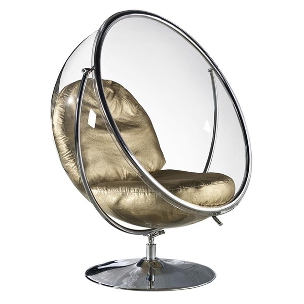 Кресло шар Bubble Swivel base Chair Красный Черный Белый Золотой в Челябинске | Loft Concept 