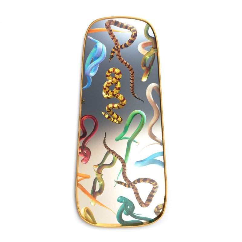 Зеркало Seletti Mirror Gold Frame Snakes Мульти Зеркало Seletti Mirror Gold Frame Snakes Мульти в Челябинске | Loft Concept