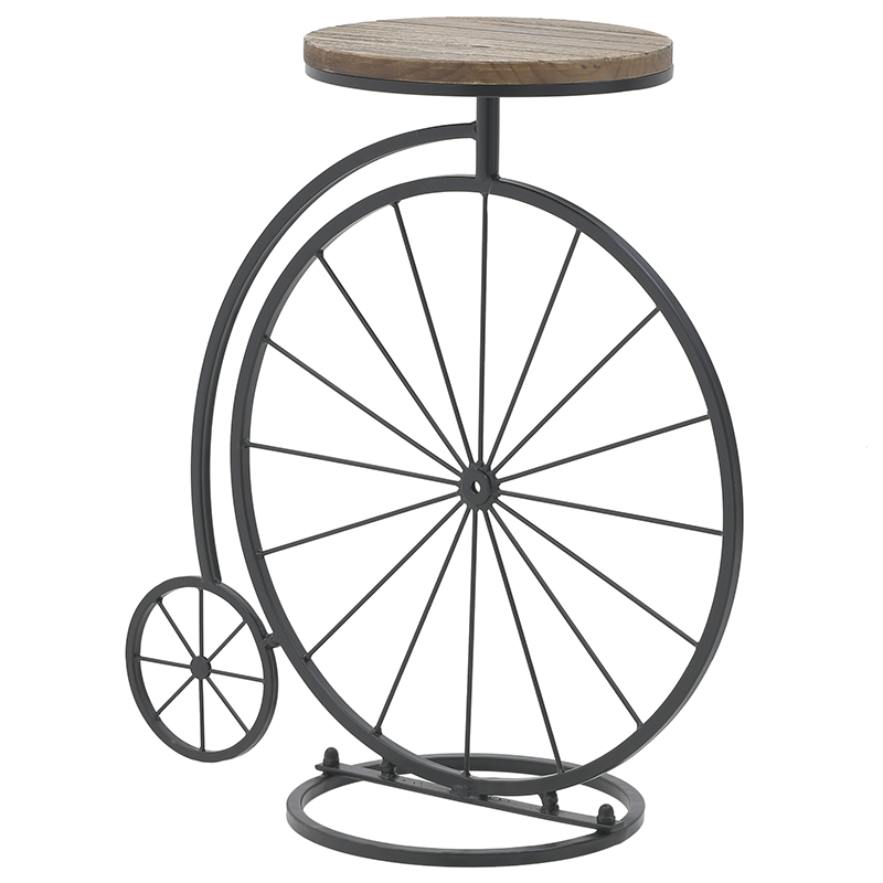 Приставной столик в виде велосипеда Penny-Farthing Side Table Черный Коричневый Приставной столик в виде велосипеда Penny-Farthing Side Table Черный Коричневый в Челябинске | Loft Concept