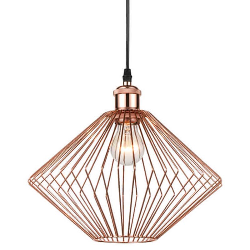 Подвесной светильник Loft Wire Cage pink gold Розовое золото Черный Подвесной светильник Loft Wire Cage pink gold Розовое золото Черный в Челябинске | Loft Concept