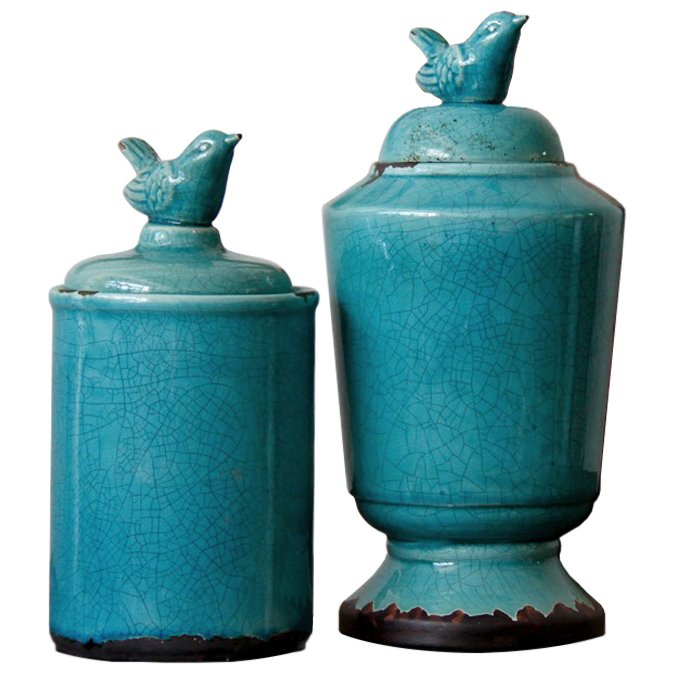 Ваза Turquoise bird Бирюзовый Ваза Turquoise bird Бирюзовый в Челябинске | Loft Concept