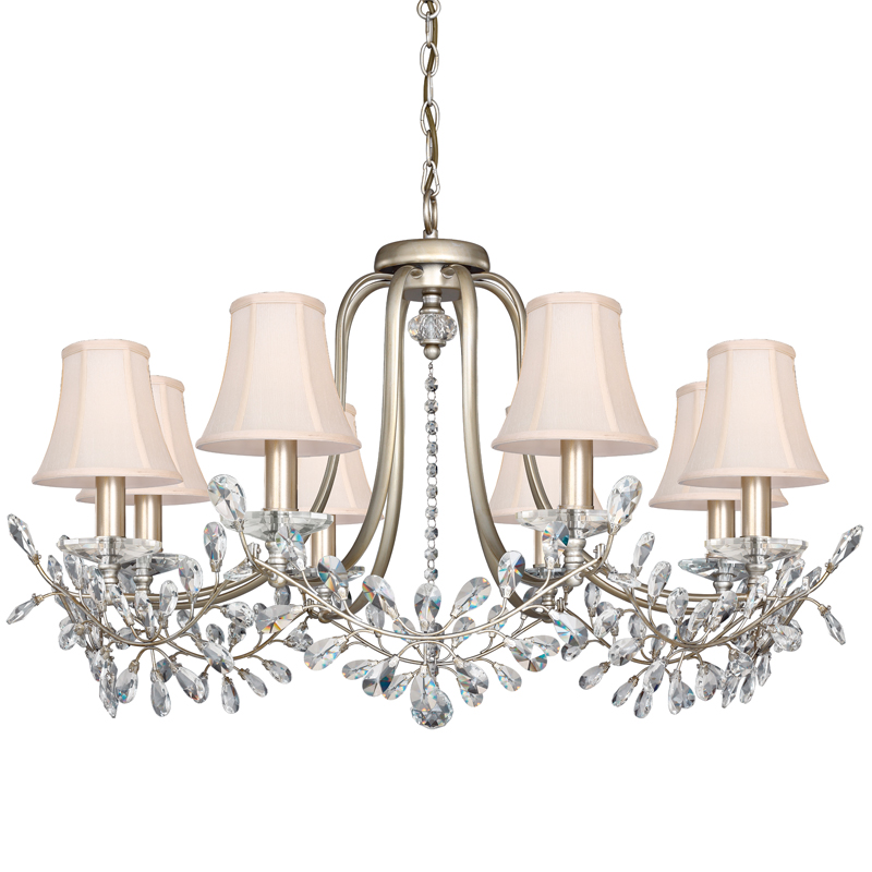 Люстра Loretta Chandelier Серебряный Прозрачный Кремовый Люстра Loretta Chandelier Серебряный Прозрачный Кремовый в Челябинске | Loft Concept