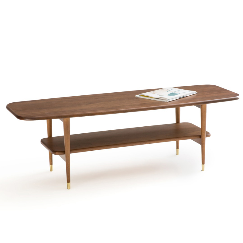 Кофейный стол Truls Coffee table Орех Латунь Кофейный стол Truls Coffee table Орех Латунь в Челябинске | Loft Concept