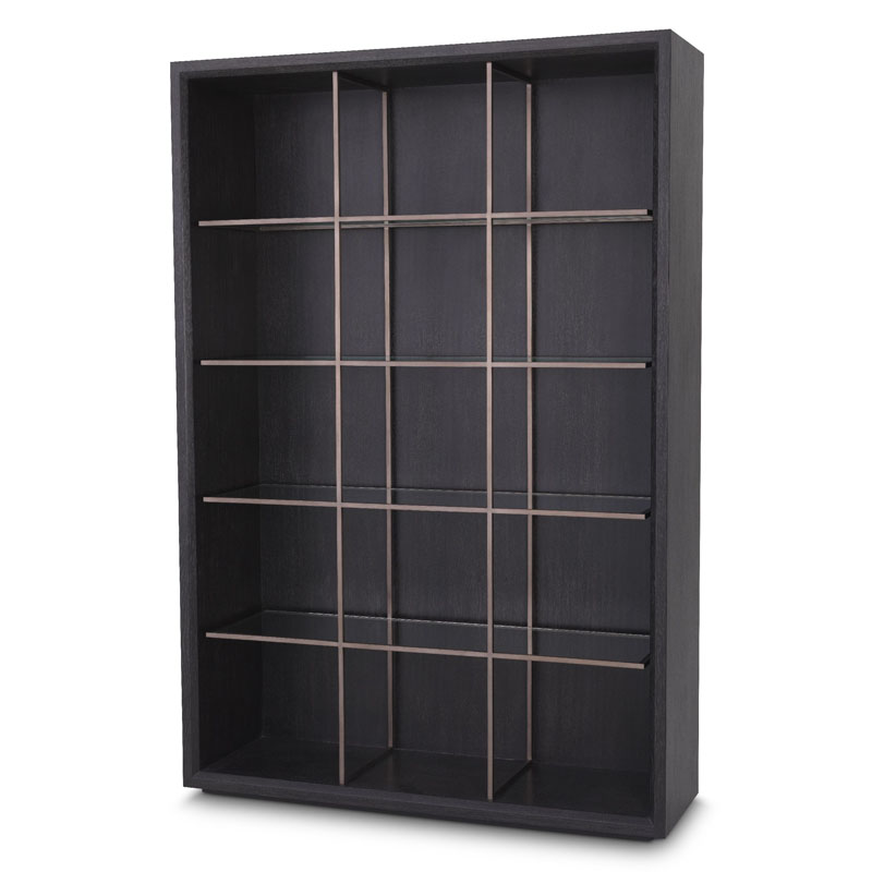 Стеллаж Eichholtz CABINET HENNESSEY Темный дуб Бронза Стеллаж Eichholtz CABINET HENNESSEY Темный дуб Бронза в Челябинске | Loft Concept