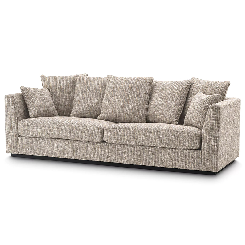 Диван Eichholtz Sofa Taylor Mademoiselle Beige Черный Бежево-серый в Челябинске | Loft Concept 