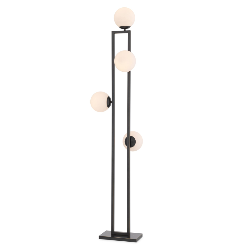 Торшер Eichholtz Floor Lamp Pascal Bronze Темная бронза Белый Торшер Eichholtz Floor Lamp Pascal Bronze Темная бронза Белый в Челябинске | Loft Concept