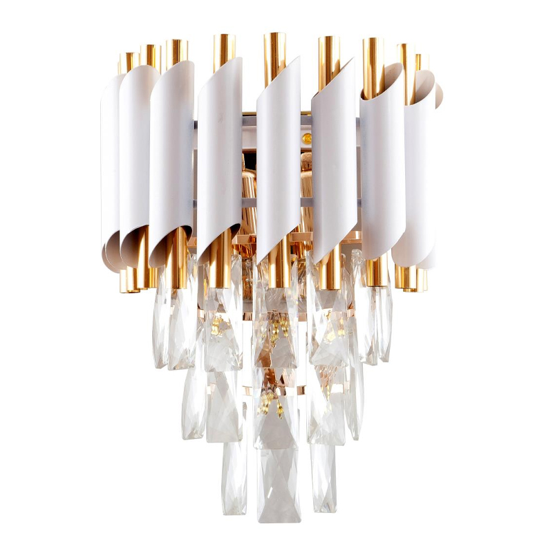 Каскадное бра Empire Crystal Gold Белый Золотой Каскадное бра Empire Crystal Gold Белый Золотой в Челябинске | Loft Concept