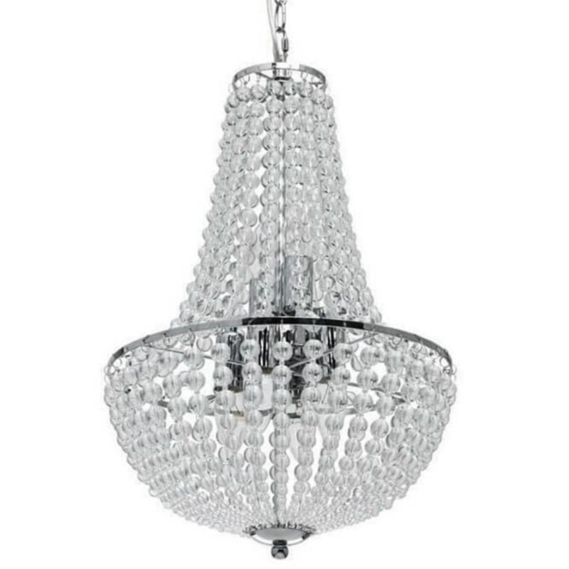 Люстра Virginia Clear Beads Chandelier chrome Хром Прозрачное Стекло в Челябинске | Loft Concept 