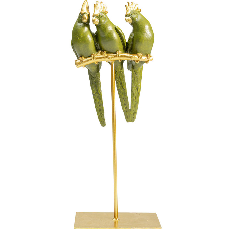 Статуэтка Three Green Parrots Зеленый Статуэтка Three Green Parrots Зеленый в Челябинске | Loft Concept