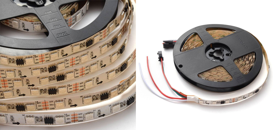 Комплект цифровой светодиодной ленты 14,4W/m 60Led/m 5050SMD разноцветная 5M Комплект цифровой светодиодной ленты 14,4W/m 60Led/m 5050SMD разноцветная 5M - Loft-Concept в Челябинске