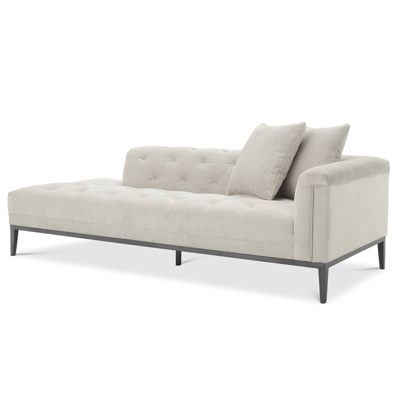 Кушетка Eichholtz Lounge Sofa Cesare Right Pebble grey Бежево-серый Темная бронза Кушетка Eichholtz Lounge Sofa Cesare Right Pebble grey Бежево-серый Темная бронза в Челябинске | Loft Concept