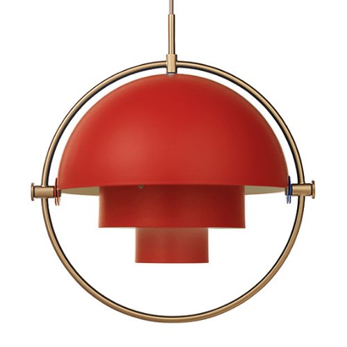 Люстра Louis Weisdorff Gubi Multi-lite Pendant Red Латунь Бургундский красный Люстра Louis Weisdorff Gubi Multi-lite Pendant Red Латунь Бургундский красный в Челябинске | Loft Concept