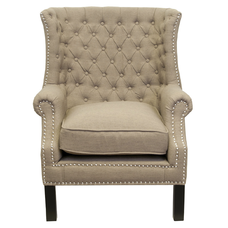 Кресло Charlie Armchair brown flax Светло-коричневый Кресло Charlie Armchair brown flax Светло-коричневый в Челябинске | Loft Concept