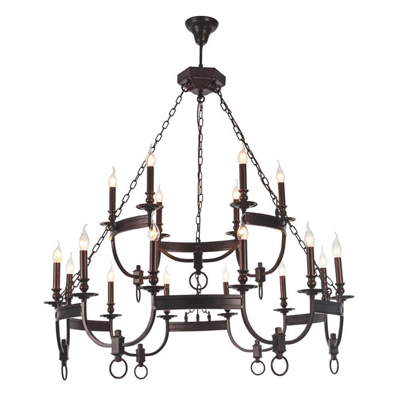 Люстра Claudette Chandelier 18 Коричневый Люстра Claudette Chandelier 18 Коричневый в Челябинске | Loft Concept