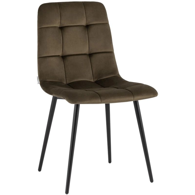 Стул NANCY Chair Коричневый Велюр Коричневый Черный Стул NANCY Chair Коричневый Велюр Коричневый Черный в Челябинске | Loft Concept