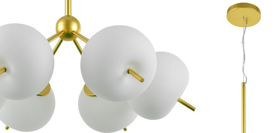 Люстра White ball brass Louise 6 Люстра White ball brass Louise 6 - Loft-Concept в Челябинске