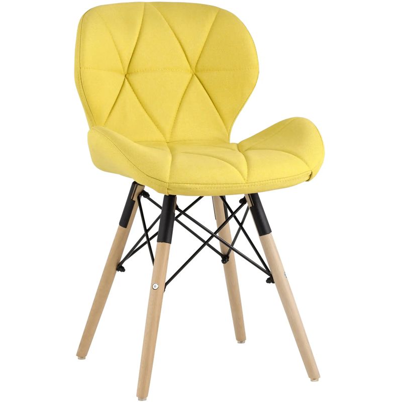 Стул Jeroen Chair Рогожка Желтый Цвет Желтый Древесина Черный Стул Jeroen Chair Рогожка Желтый Цвет Желтый Древесина Черный в Челябинске | Loft Concept